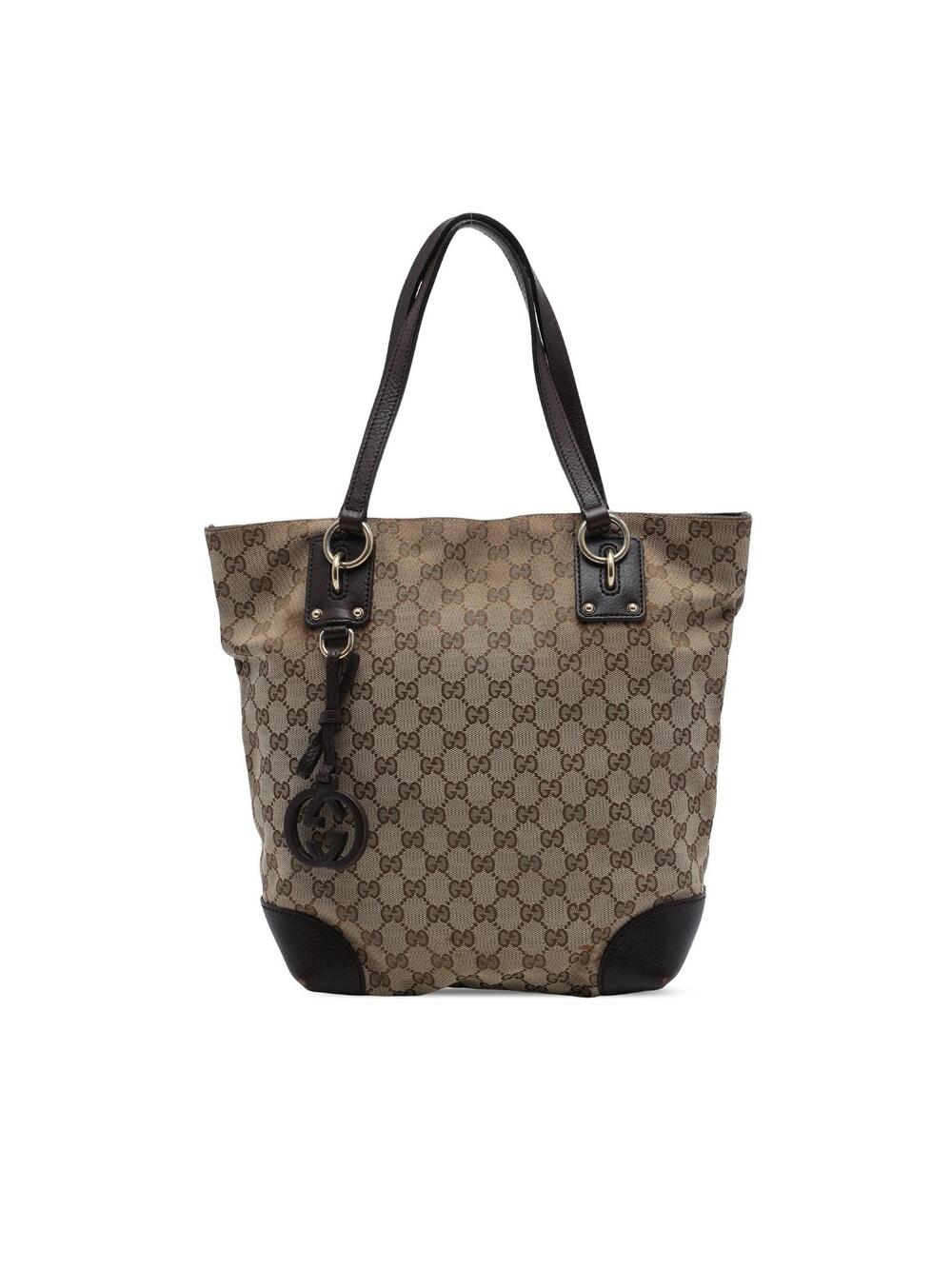 Gucci Gg Canvas Charm Tote Pre-Loved #360981G48B